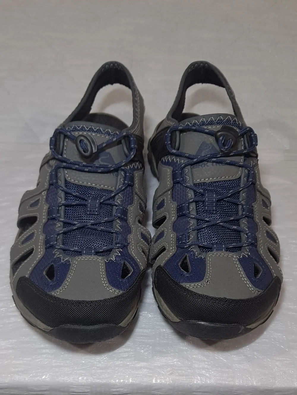 Men's Gray/Black/Blue Athletic Sandals - Synthetic Upper Size 11 Ozark Trail